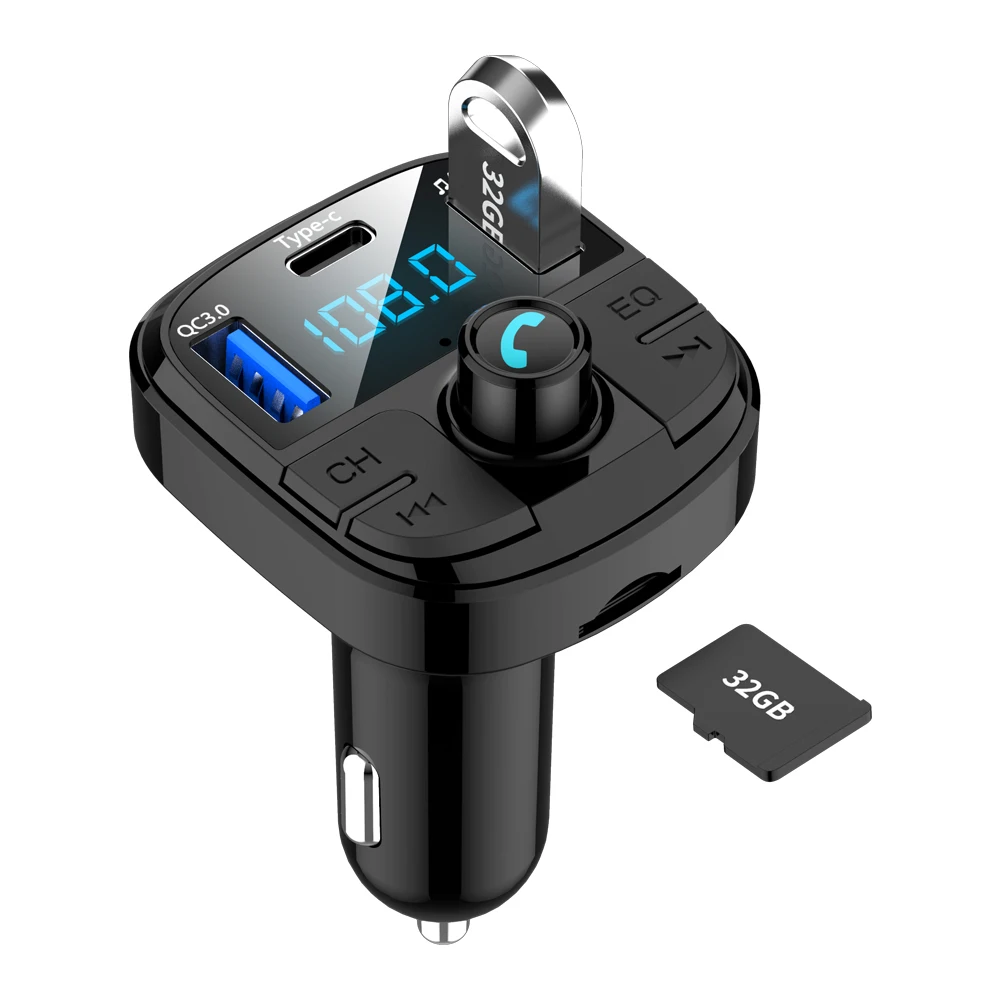  Беспроводной FM-передатчик Bluetooth BT29 для автомобиля гарнитура звонков и автомобильный стереоадаптер с быстрой зарядкой