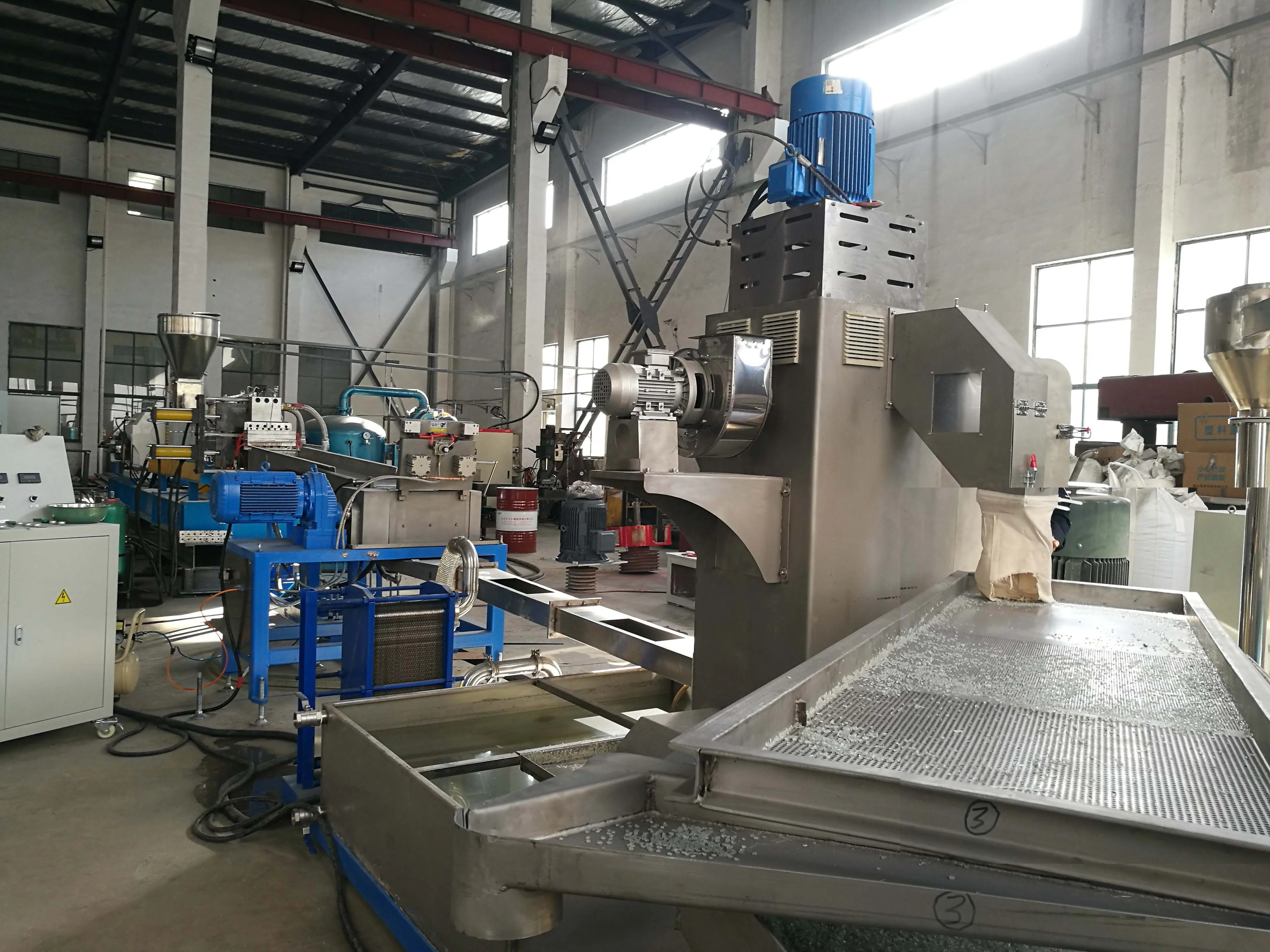 Double Screw PET Pellet Machine Plastic Granulators Machine