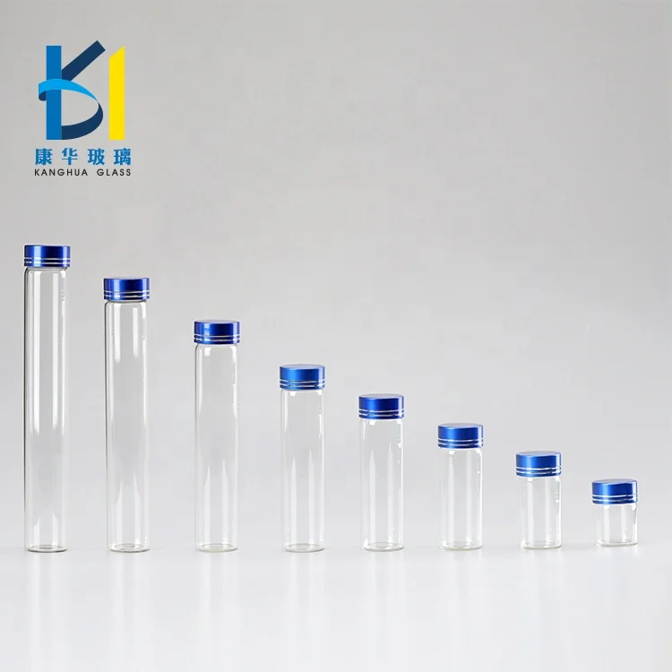 15ml 30ml 40ml High Quality Glass Tube Bottle Aluminum Lid Glass Vials Bottle 100ml