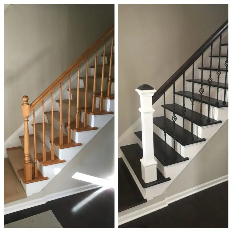 wood staircase stair railing outdoor stair steps construction builder remodeling house supplier 001