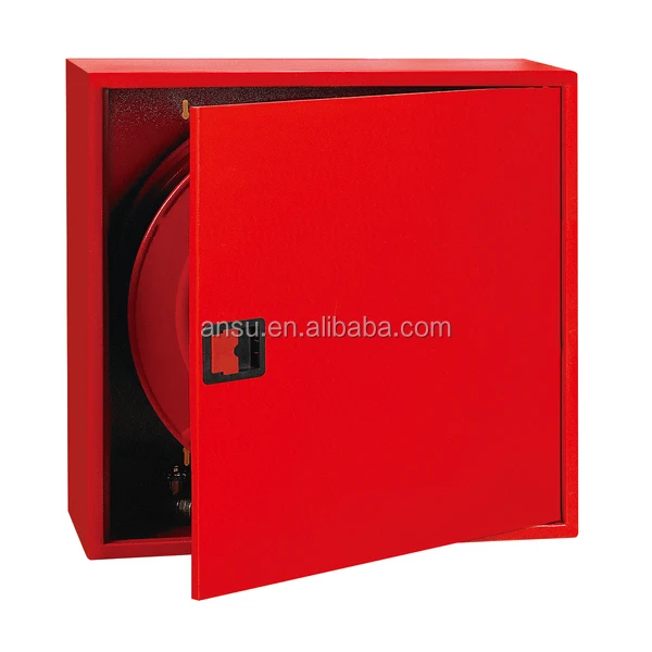 Factory price fire fighting fire hose box Fire Hose Reel Cabinet 19mm 25mm 33mm water hydrant  hose reel cabinet