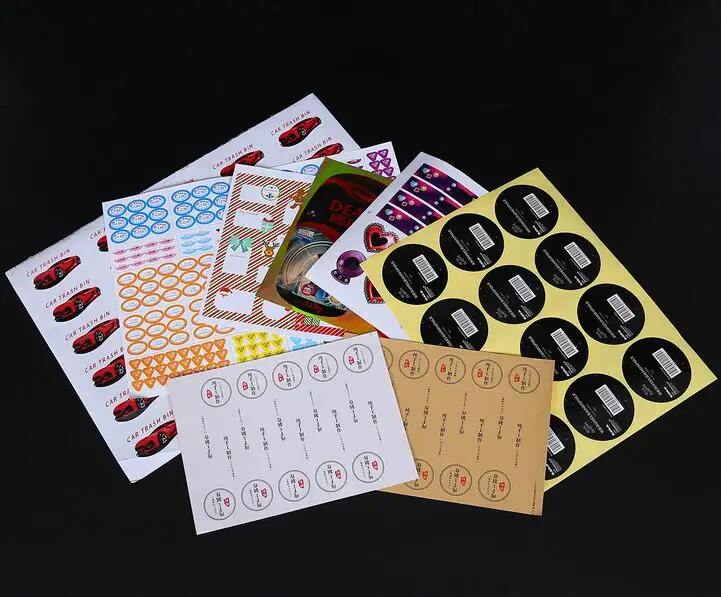 Biodegradable Adhesive Die Cut Paper Packing Sticker Labels Print Custom Sticker MHL Gift & Craft Cmyk Print Accept
