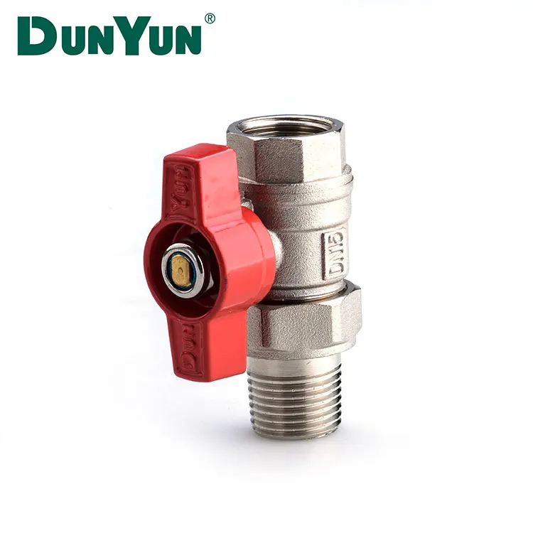 Лидер продаж, латунный компрессионный шаровой клапан с никелированным покрытием для трубы из pex