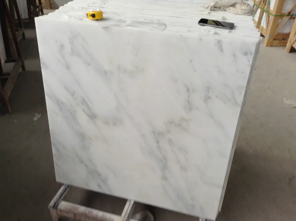 Большие белые мрморные плитки китайская Карара