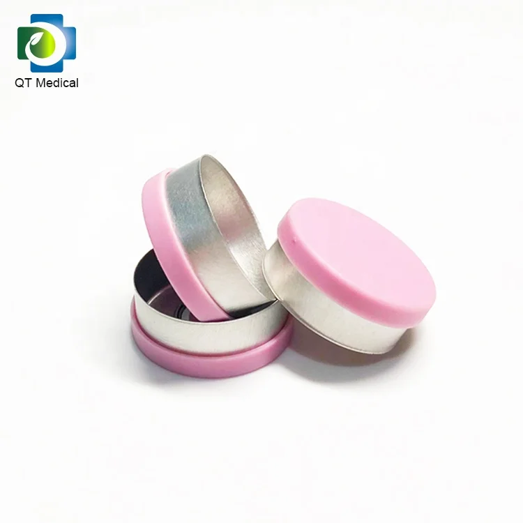 20mm medical aluminum plastic crimp flip top seals for injection vial cap