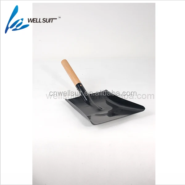 
USA Best fireplace easy carry black iron shovel with wooden handle 