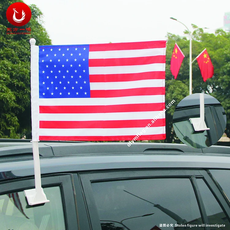 
Cheap Custom Small Mini Wholesale National Country Car Window Flag Holders Clip 