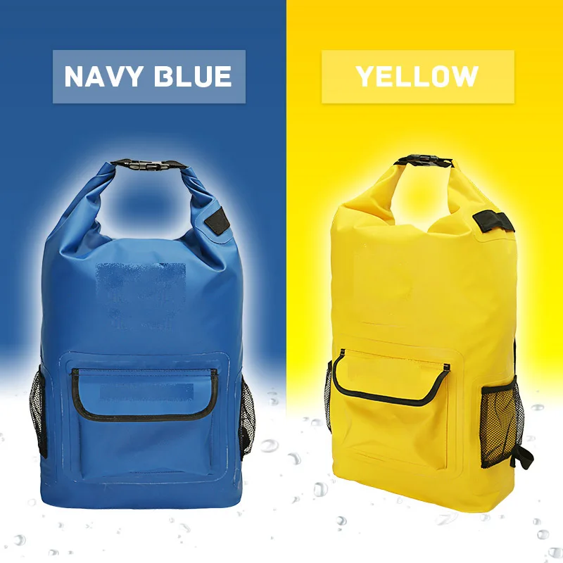 Custom Logo Duffel Dry Bag Backpack Black