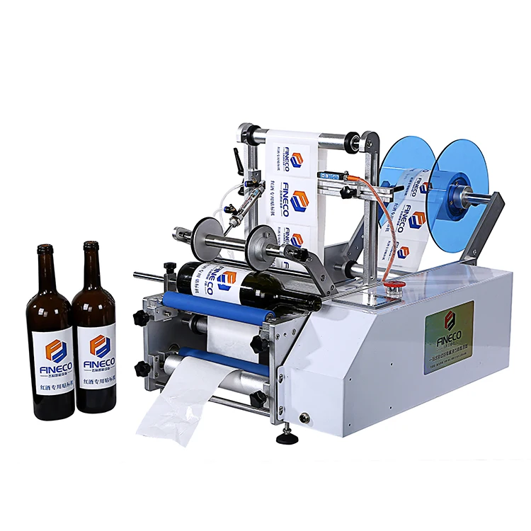 Круглые бутылки наклейки этикеточная машина