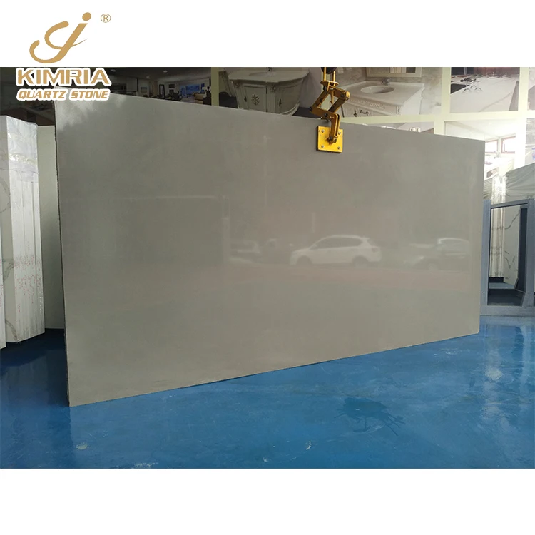 Composite granite / galaxy grey artificial quartz stone slab pure grey quartz countertop kitchen island table top worktops