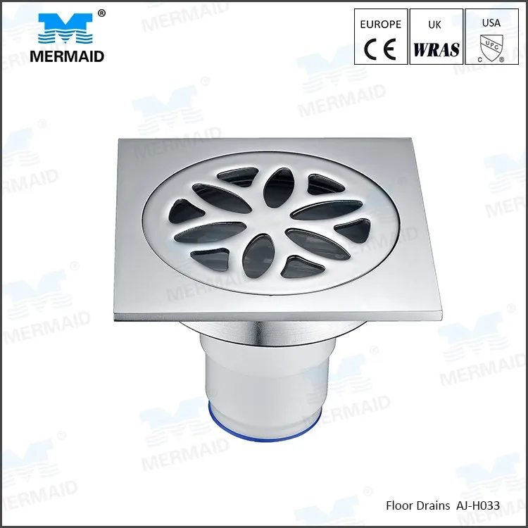 Contemporary Exquisite Chrome Plated finish Square floor drain kitchen best floor drains shower drainage toilet drains