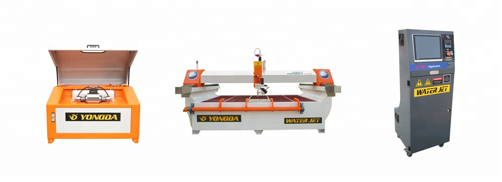 
YONGDA YD2515 AC 5 Axis granite waterjet cutter cnc waterjet cutting machine with customized cutting head speedy high quality 