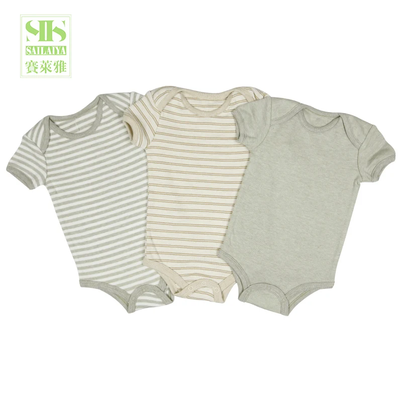 
wholesaleSIIS high quality low price short sleeve organic romper baby bodysuit clothes 