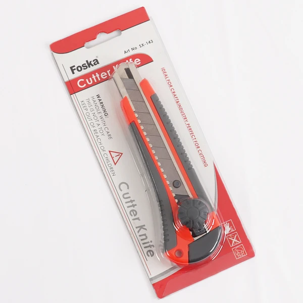 Popular Colorful Plastic Cutter Knife Cutter with One Hidden Refill Blade