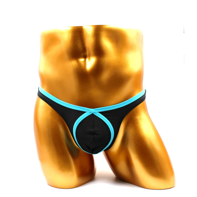 Custom Gay Mens Sexy Underwear Nylon Man Sexy Thong Underwear Backless G-string Big Men Penis T-Back Wholesale