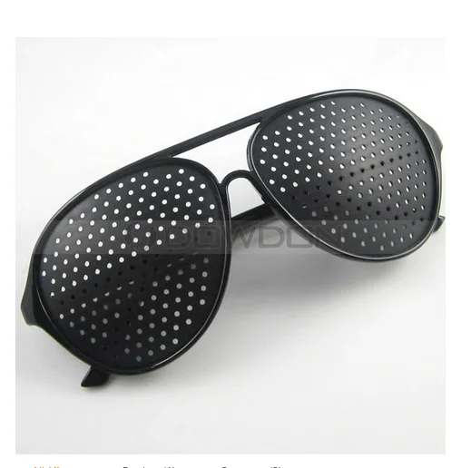 
Black Pinhole Glasses for Blurred Vision 