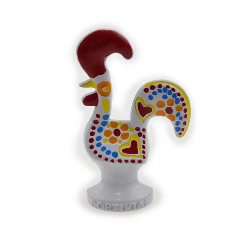 Traditional Portuguese Decorative Good Luck Rooster Metal Fridge Magnet Portugal Cock Tourist Souvenir Magnet