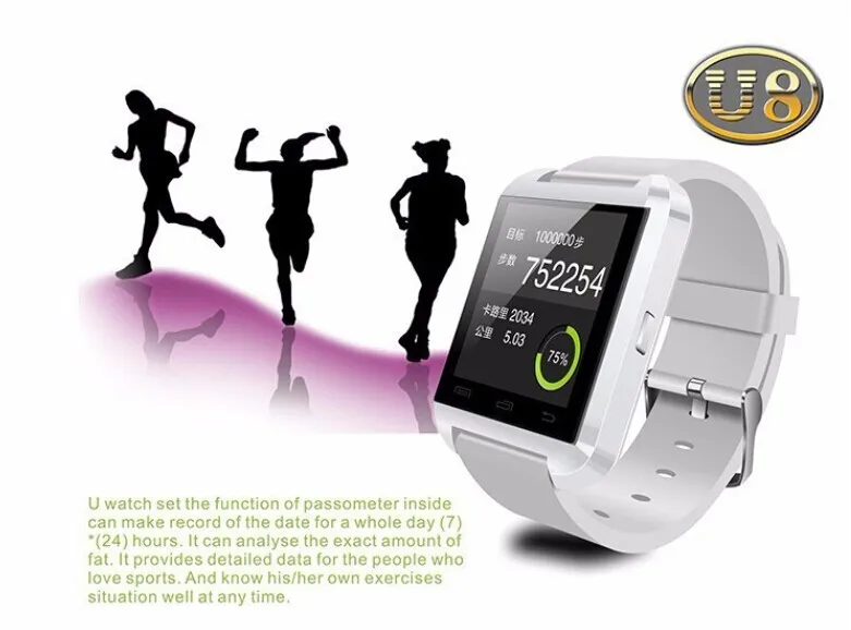 2017 Мода Новый Белый Удаленной Камеры Смарт-Наручные Часы