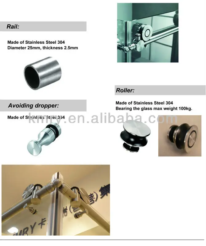 KMRY Square Frameless Corner 4 Panels Tempered Glass Sliding Door Bathroom Shower Rooms Shower Cabin Enclosure