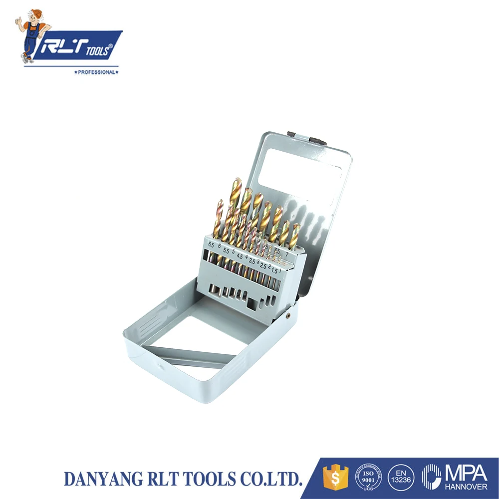 
rainbow 19 pcs hss drill bits with M2 material 
