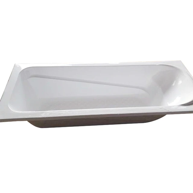 High Quality Freestanding Simple Square Acrylic Bathtub