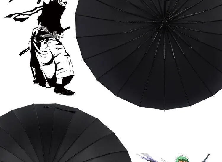2019 Custom Japanese long umbrella with 16ribs black katana sword Japanese samurai umbrella outdoor straight umbrella parasol