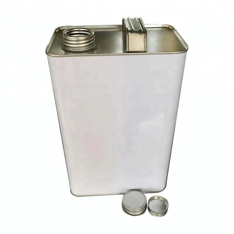 
Colorful Printed 4 Liter Metal Tin Can Square Tin Can For Oil With Screw Top Cap 