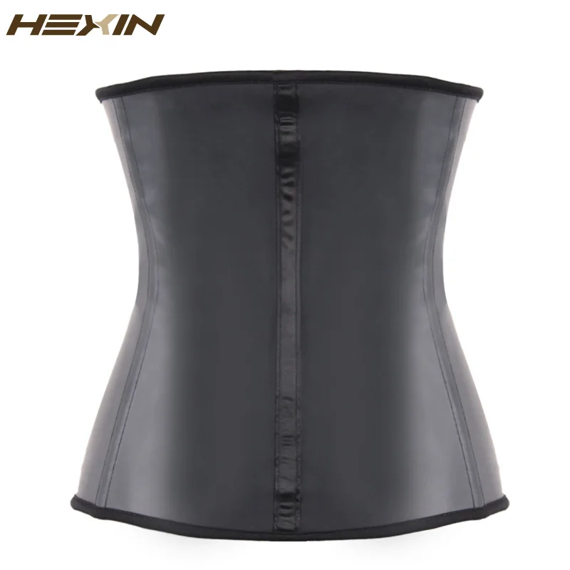 HEXIN 100% Rubber Latex Waist Trainer Big Hooks Steel Boned Waist Trainer Corset Underbust Fajas Shapewear