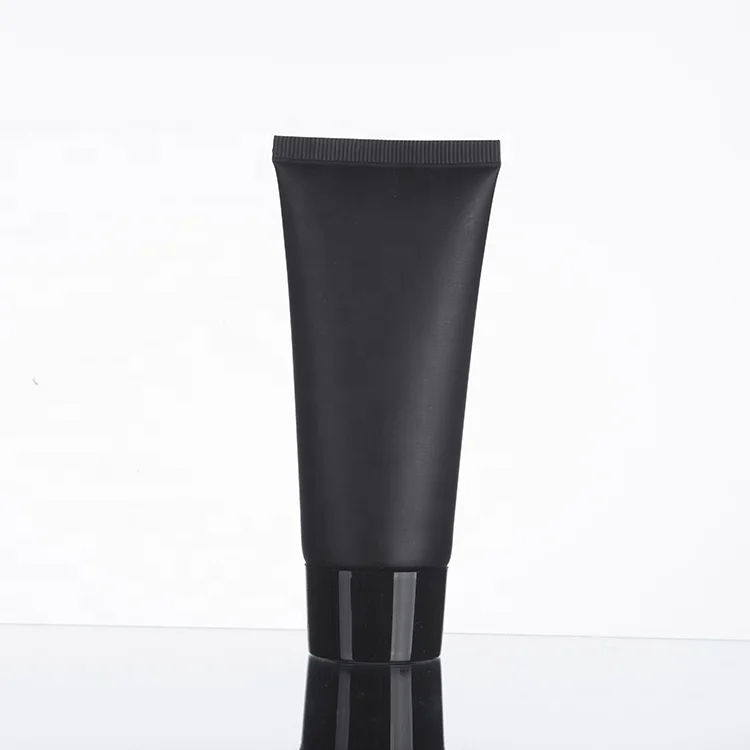 
Short Leadtime 2oz Matte Black Facial Wash Soft Plastic Cosmetic Tube 