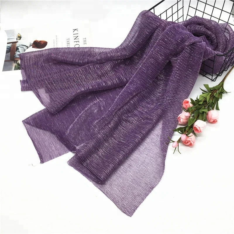 
Beautiful Fashion Elasticity Gold Wire High Grade Fashion Dubai Hui Nationality Muslim Head Hijab Warps Scarf Shawl 