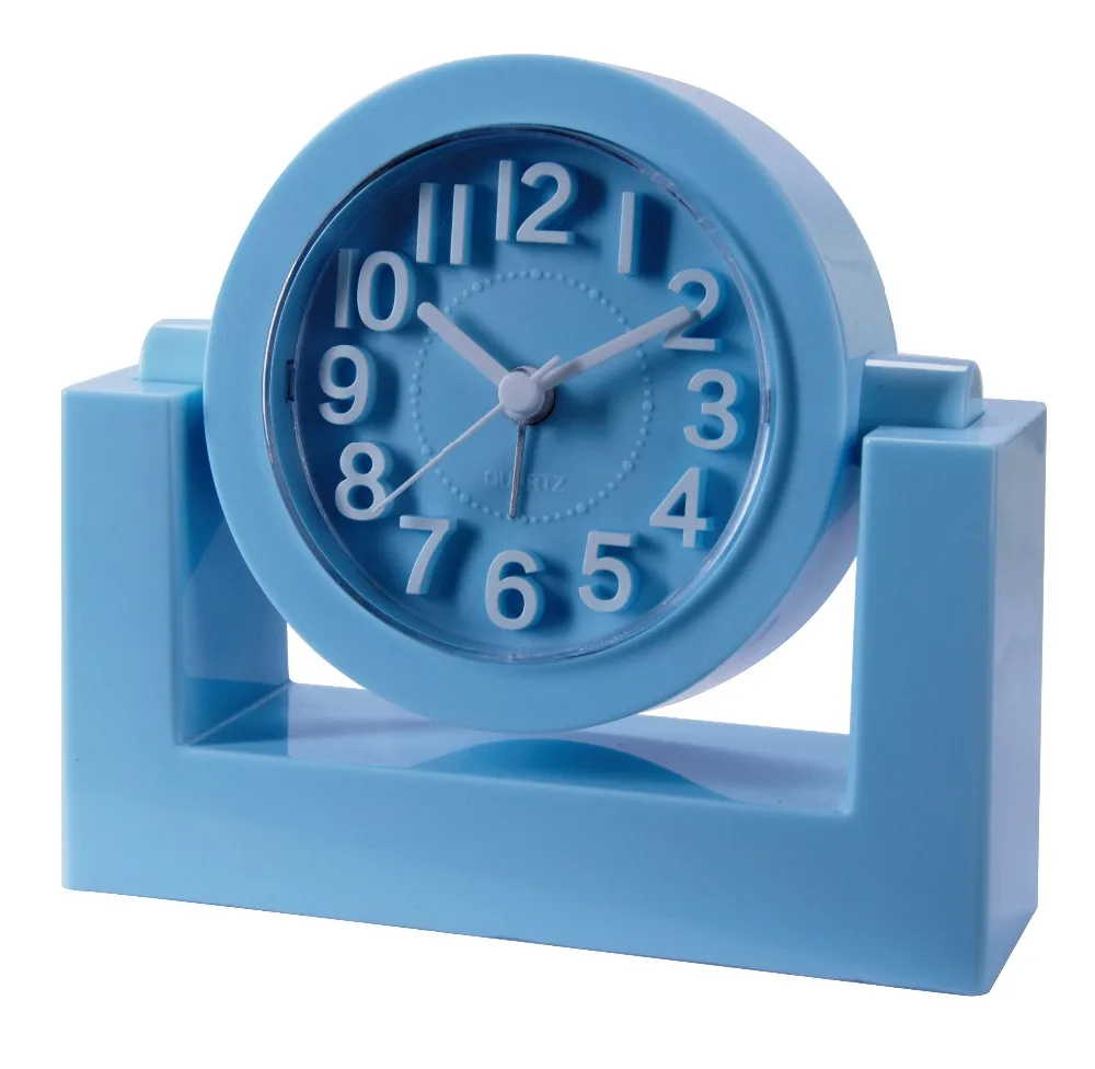 new style scale classical shaped 3D numbers rotary insert desk alarm clock