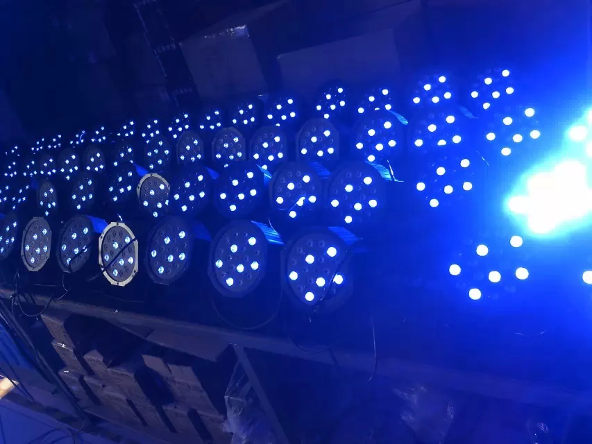 Профессиональный светодиодный плоский RGB светильник BASP1801 18*1 Вт par 64 для свадьбы вечеринки дискотеки сцены