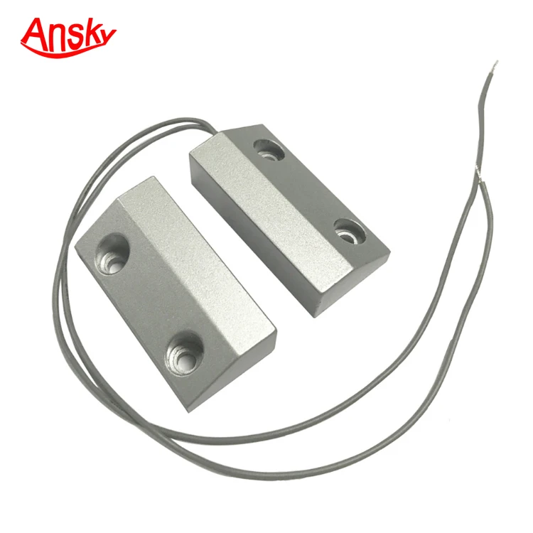 Overhead metal sliding door magnetic contact