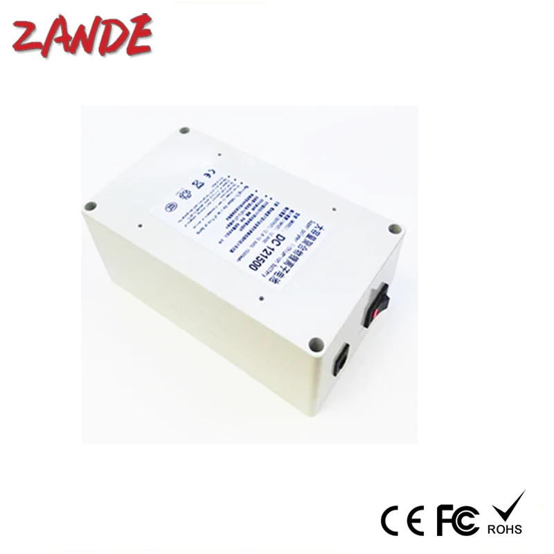 DC 121500 DC 15000mAh 12V Super Lithium Polymer Battery Pack with white case for CCTV Camera LED Strips lan router