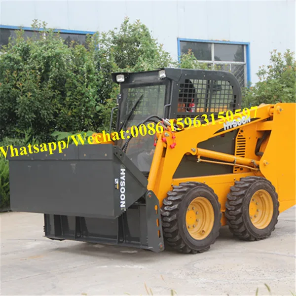 Utility HY700 wheel skid steer loader with 4 in 1 bucket