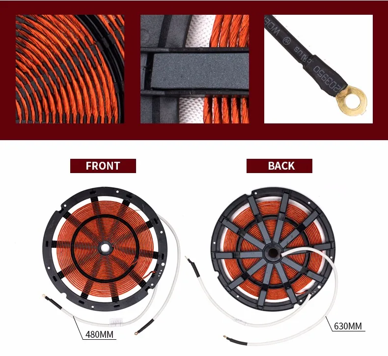 
big size high frequency heating coil, induction cooker coil plate. 