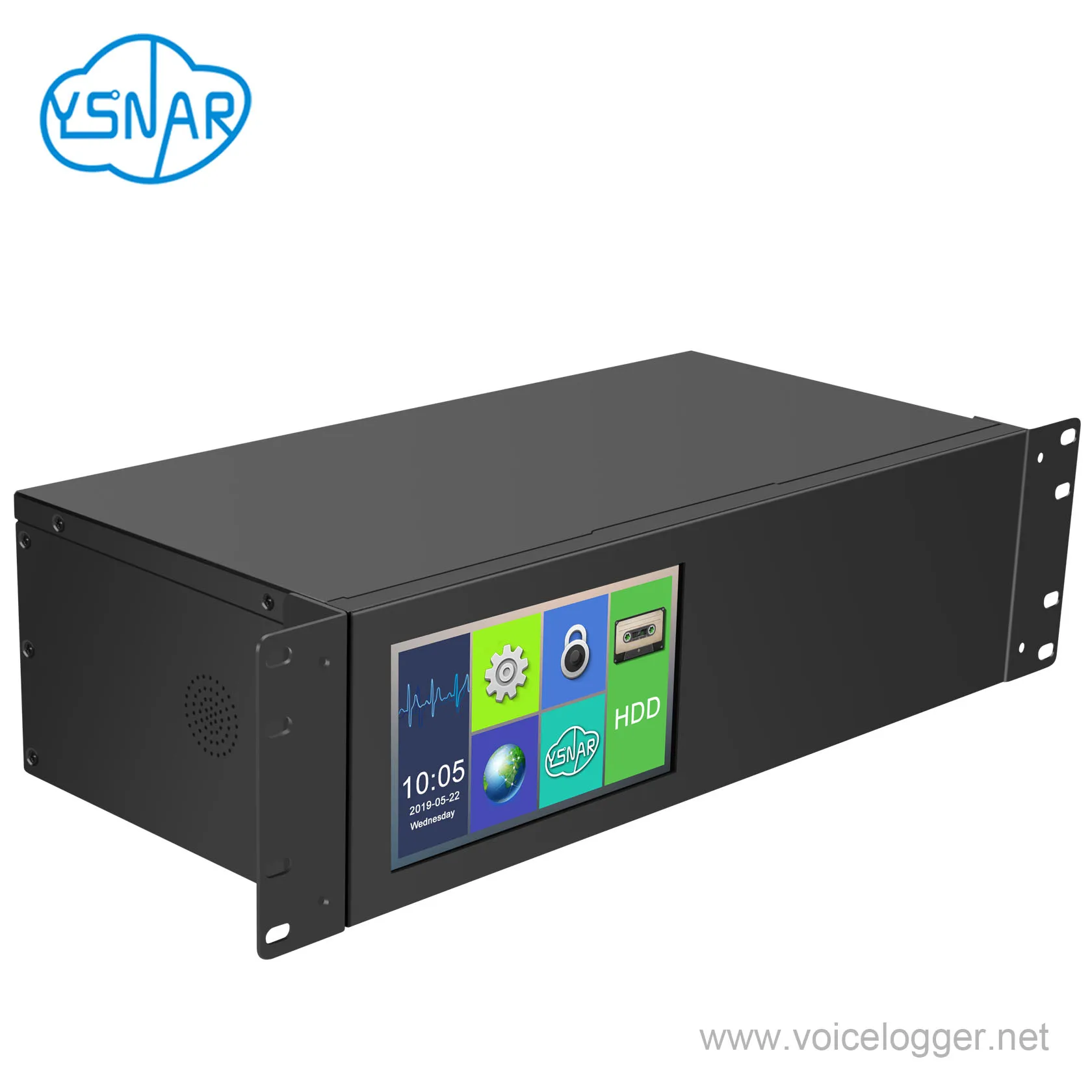 16CH Standalone Cloud Network Voice Logger with 7 Inch Touch Screen, 16-Line Customizable Telephone Call Recorder with SDK/API