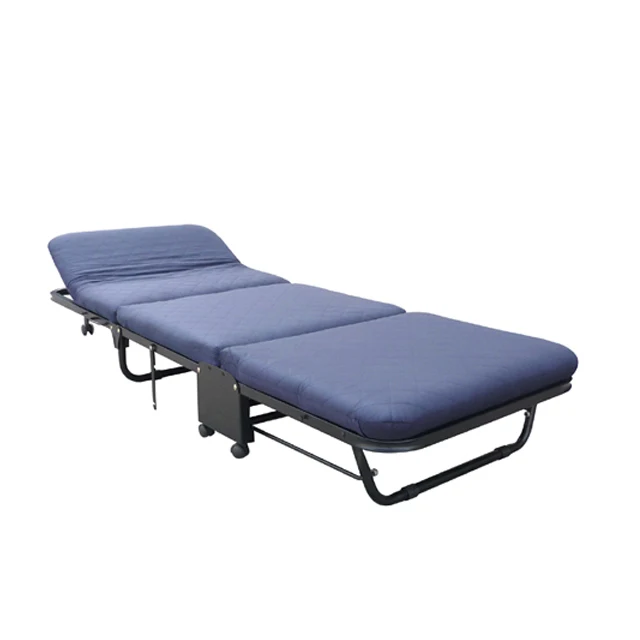 Мебель для дома, портативная компактная металлическая раскладная кровать с матрасом