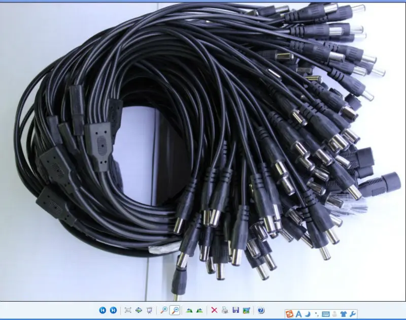 12V DC Video Cable 1 to 4 CCTV Splitter Cable