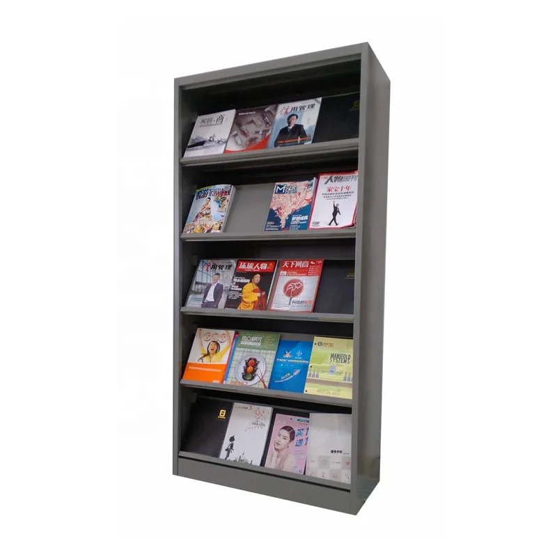 New style children library furniture magazine bookshelf for school