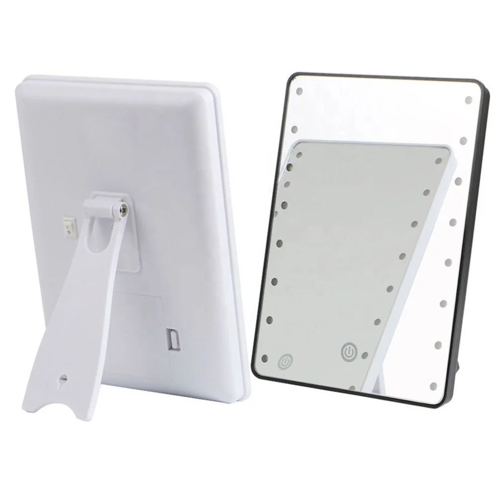 Melason Makeup 16 Led Makeup Mirror with Touch Dimmer Switch Battery Operated Stand
