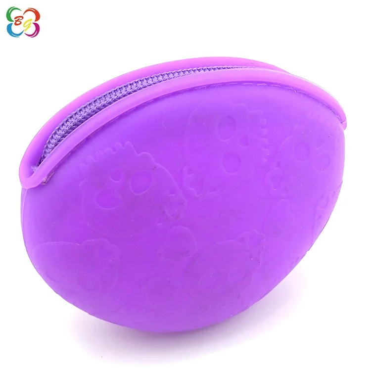 Custom Cheap Promotional Products Silicone Oval  Coin Purse  for Kids