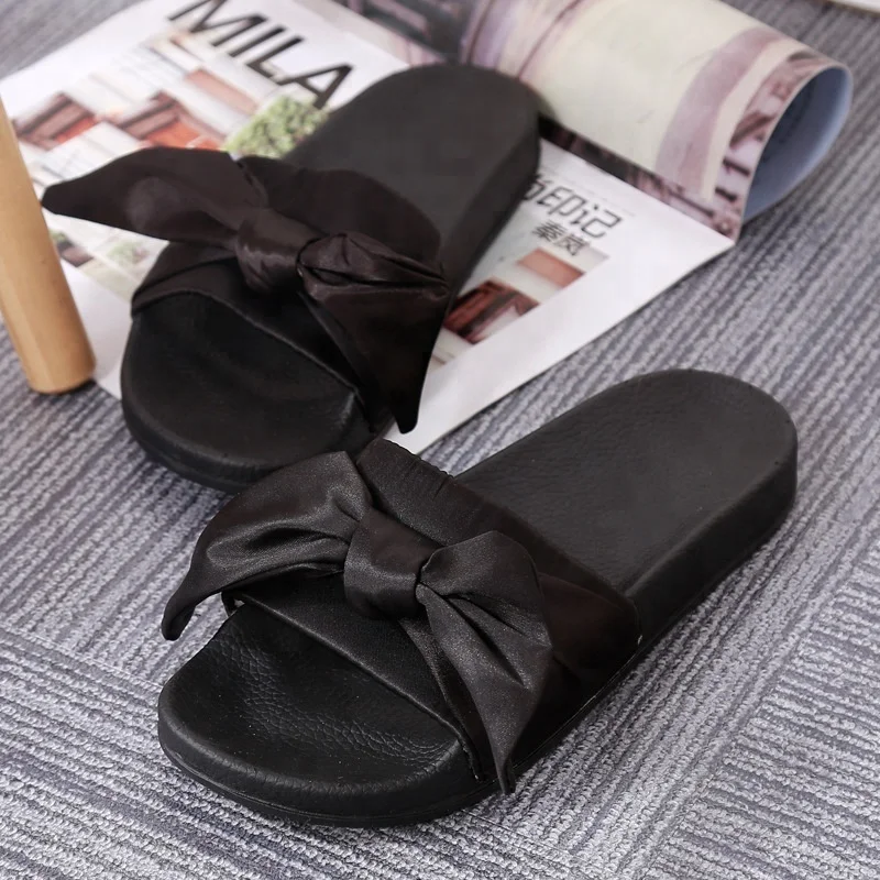 
Wholesale PCU Slides Butterfly Knot Ladies Slides Sandals 