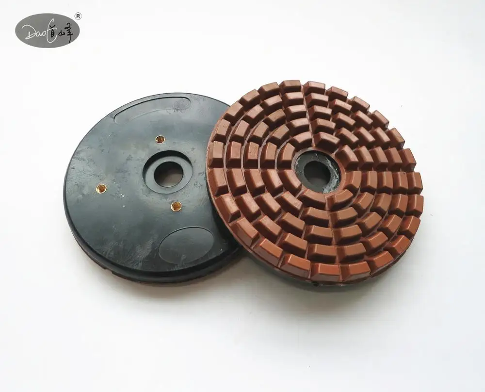 DAOFENG Diamond Grinding Disc for Granite Slab Resin Stone Disc with Dish Pattern for Sander