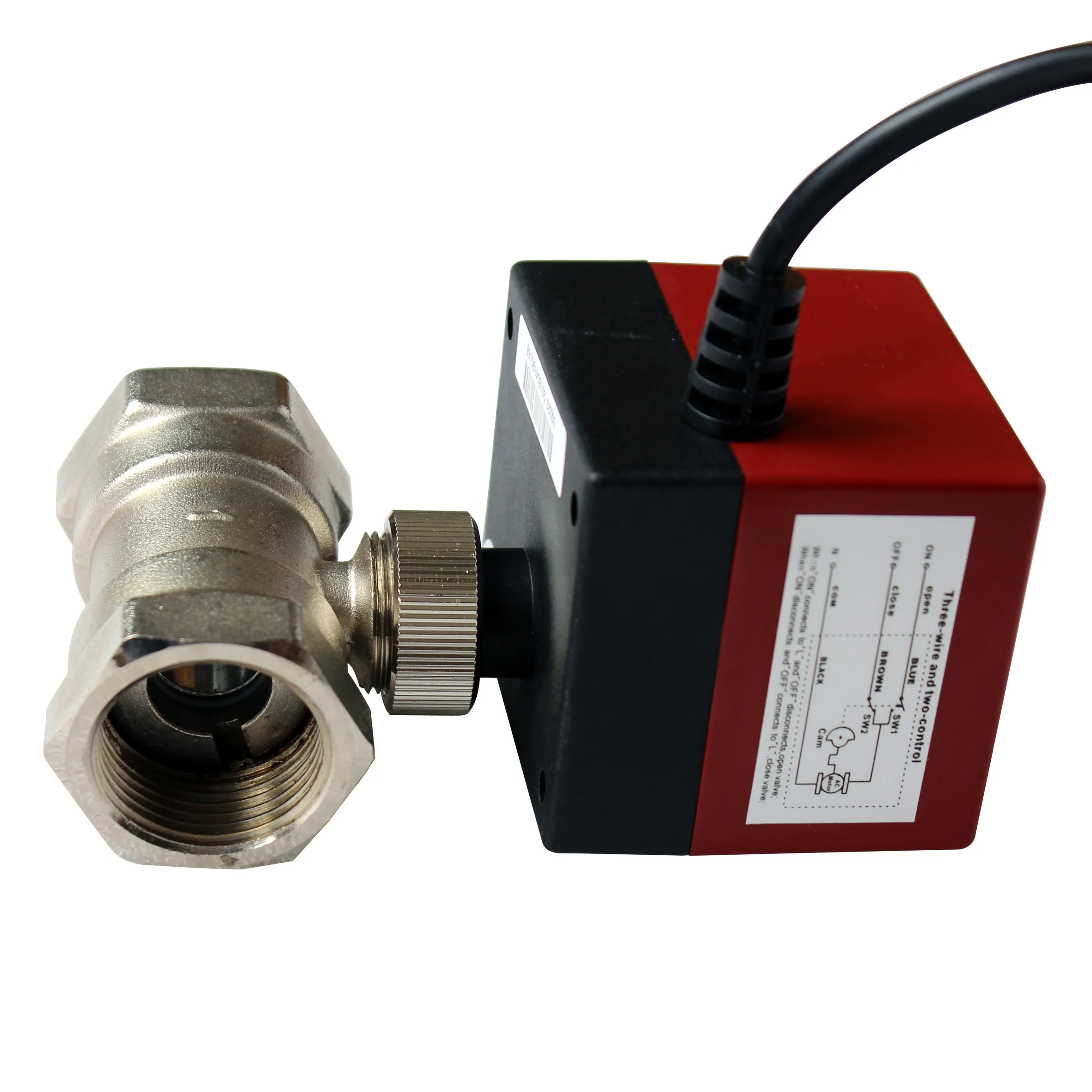 DQ2025 DN25 two way air conditioning HVAC electric actuator motorized ball valve