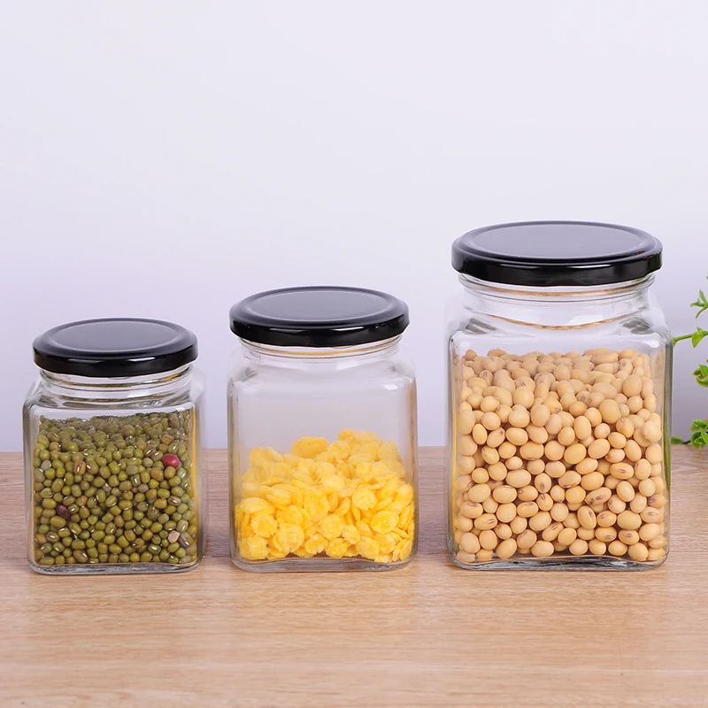 Оптовая продажа дешевые стеклянные банки для хранения продуктов герметичные и варенья