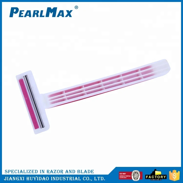PEARLMAX Best Quality Woman Disposable Razor Twin Blade OEM Razors Razor Top Quality With Lubricating Strip