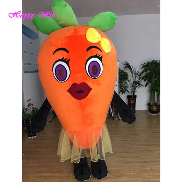 Customized softy inflatable plush carrot mascot costumes advertising carrot walking costumes for sale
