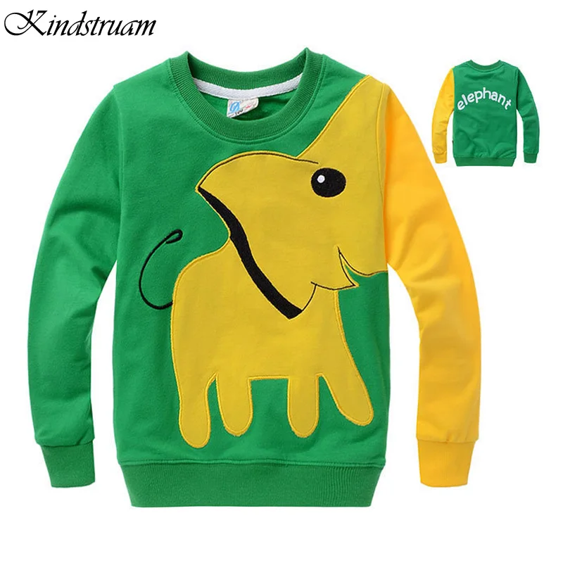 2016 Cartoon Kids Hoodies Elephant Design Boys Girls Spring Hoody Top Quality Children s Autumn Wear