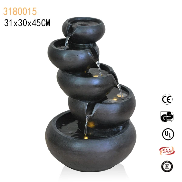 Polyresin indoor buddha fountain with ball